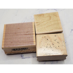 Three Background Pattern Stamps Splatter And Grids Hero Arts Stampin Up